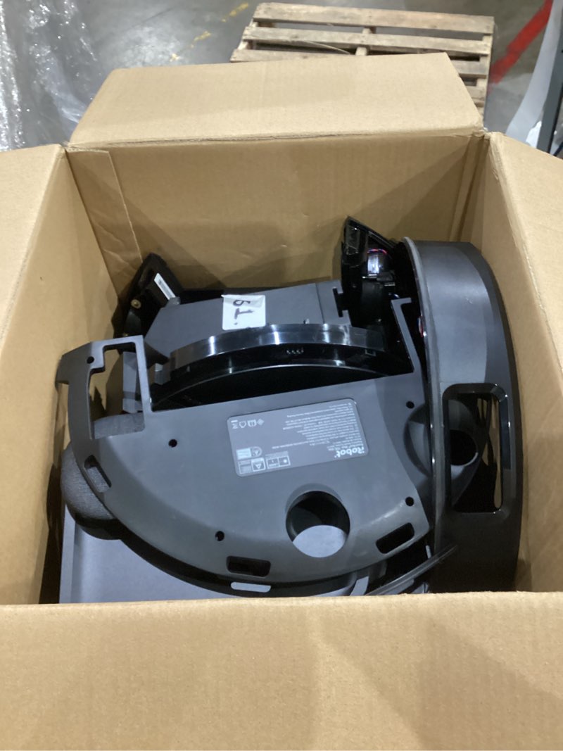 Condition photo showing As Is for irobot roomba max 705 vac robot vacuum + autoempty dock - extreme power-lifting suction, anti-tangle dual rubber brushes, self-empties, recognizes and avoids obstacles, lidar navigation black