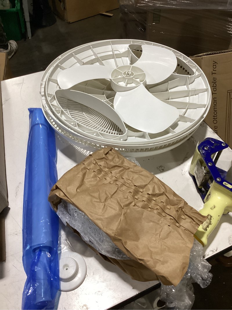 Condition photo showing Good Condition for (missing assembly) lasko oscillating pedestal fan - adjustable to 47\\\" - 2520 - white | cooling standing fan for bedroom, living room, and home office, 16\\\" blade diameter, 3 quiet speeds