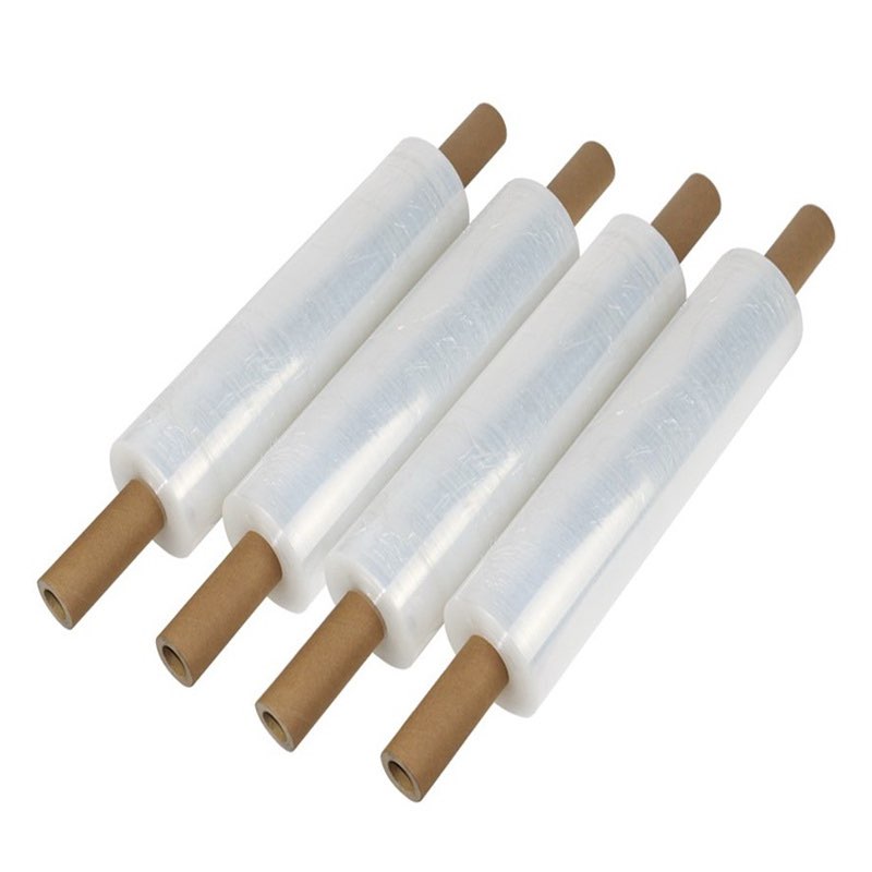 packagezoom 20 inch x 1000 feet stretch wrap with handle, clear stretch film, 4 rolls