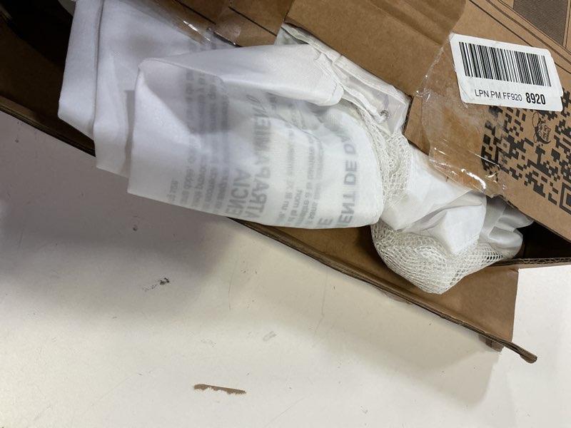 Condition photo showing As Is for Dream On Me Lightweight Mesh Security Adjustable Bed Rail for Toddler, Breathable Mesh Fabric, Suitable for All Types Of Beds, Reinforced Anchor System Bed Guard Rail, White