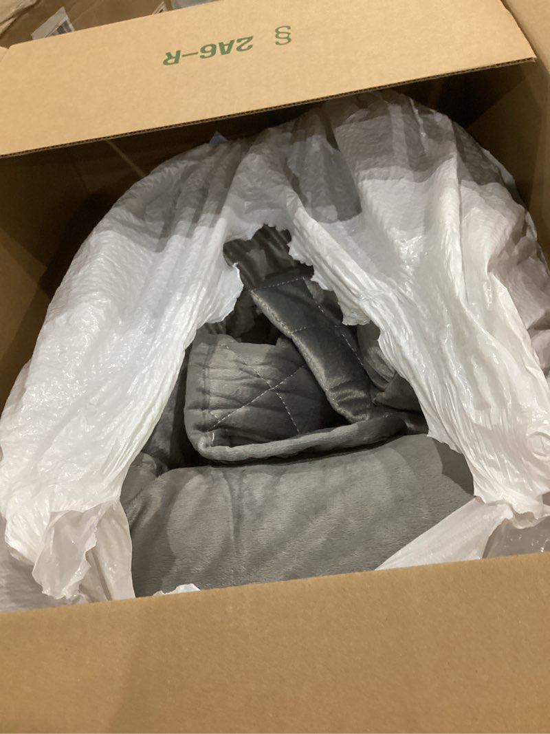 Condition photo showing Good Condition for Couch Cover for Dogs - 30x30.5 Water-Resistant Pet Furniture Protector with Memory Foam Bolster and Quilted Fabric - Pet Supplies by PETMAKER (Gray) Grey Small