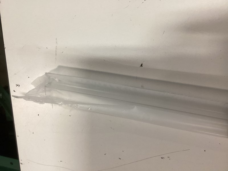 Condition photo showing Good Condition for frameless shower door seal set, 4 pack x 39" hdm glass shower door bottom seal side seal strip door sweep for 3/8" glass, ultra-clear polycarbonate, stop shower leaks create a water barrier hmd-type side & bottom 4pcs & 3/8" & 39"