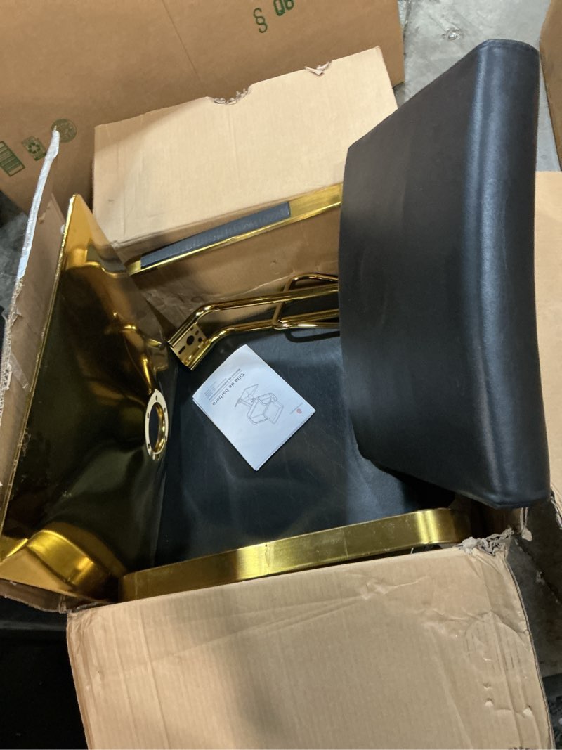 Condition photo showing As Is for artist hand hair salon chair black and gold, hydraulic styling chair with heavy duty pump, 360 degree swivel barber chair, beauty salon equipment for hair stylist, max load 330 lbs