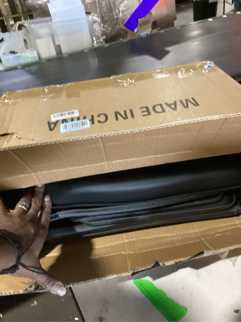 Condition photo showing New/Like New for cargo mat with backrest protection for 2025 2026 tesla model y juniper 5 seat, tpe all weather protection cargo liner with velcro rear seats backrest car cargo protector plate accessories-black for juniper 2-ni-1 cargo mat