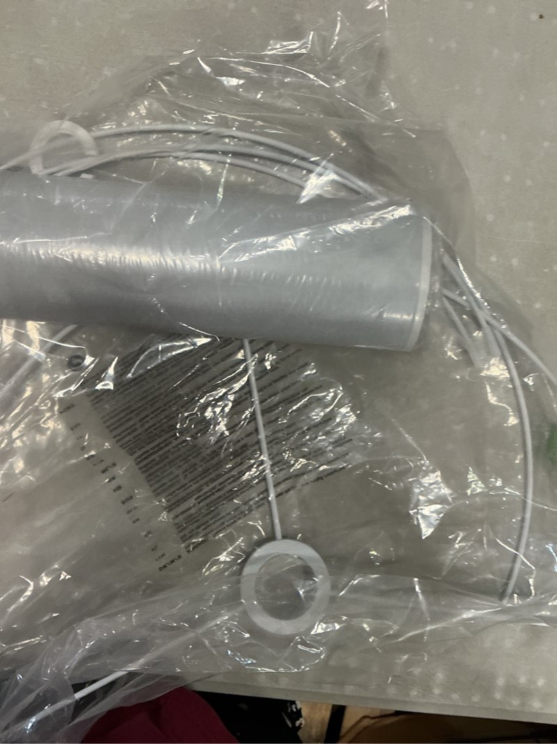 Condition photo showing New/Like New for outon grey large drum lamp shades for floor lamps, 17.5" top x 17.5" bottom x 10" high, easy to assemble, replacement linen lampshades for table lamps & bedside lamps (1.65" spider)
