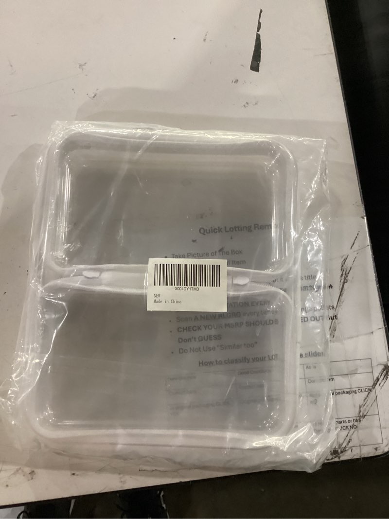 Condition photo showing Good Condition for 4 pcs clear zipper pouches,hard shell zipper case | toiletry bag for travel, clear diaper bag, toiletry pouch, travel organizer, cosmetic bag,toy storage bins (m+3s)