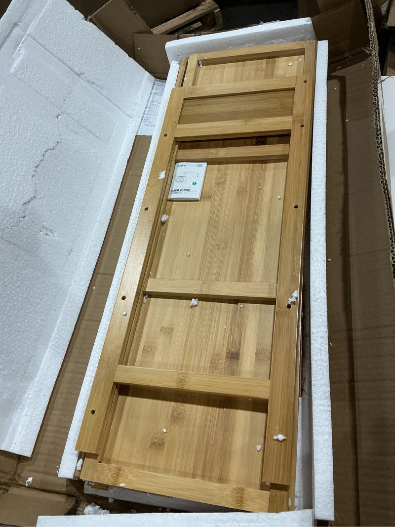 Condition photo showing Good Condition for latifolia bamboo shoe rack, 4-tier shoe rack organizer for entryway(31.4''l) nature 4 tier-31.50''l
