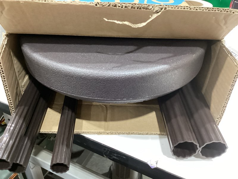 Condition photo showing Good Condition for o2cool bronze finish pool & spa valet  adjustable pool & patio towel rack stand  pool accessories  weighted base outdoor pool rack