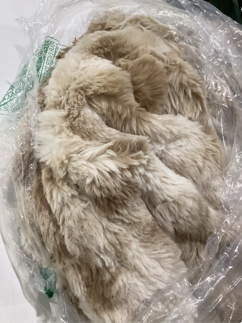 Condition photo showing Good Condition for gonaap fuzzy faux fur throw blanket queen size tie-dye beige super soft cozy plush fuzzy shaggy blanket for couch sofa bed (tie-dye beige, queen(90"x90")) tie-dye beige queen(90"x90")