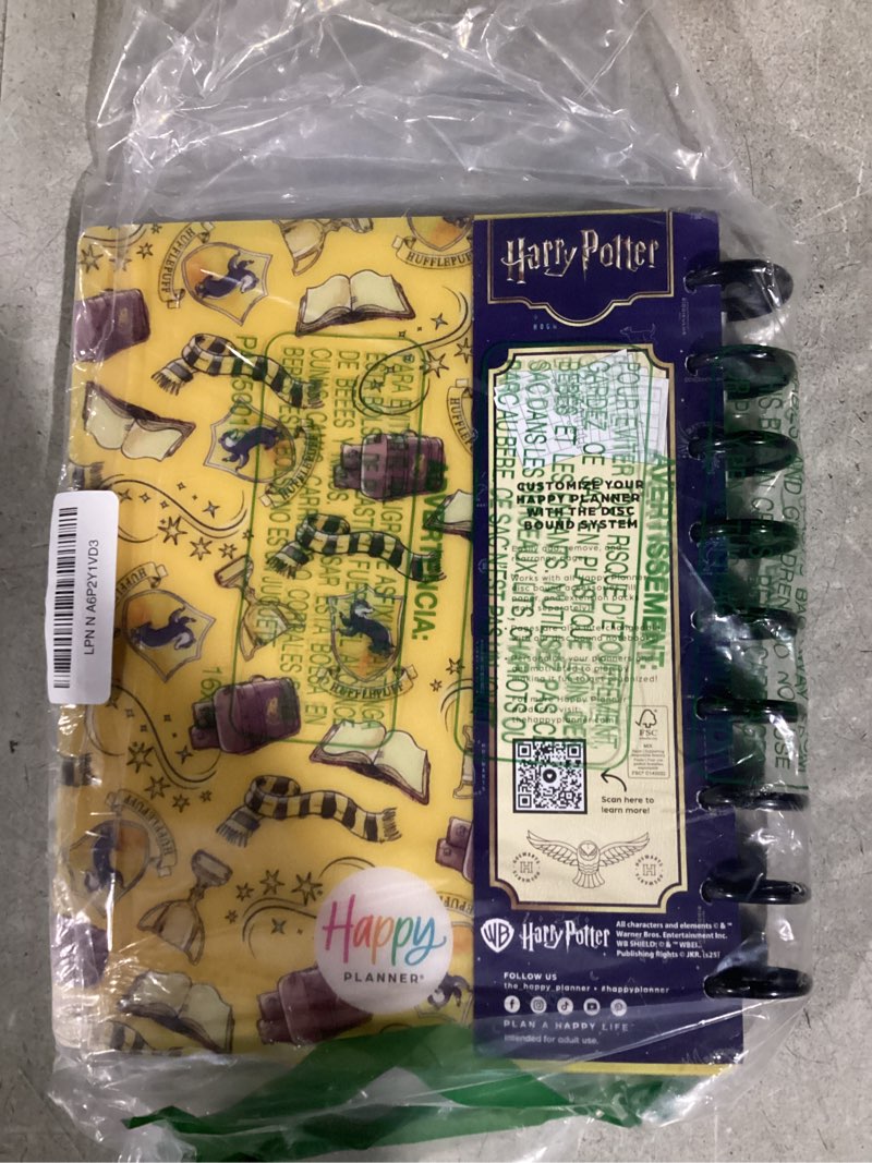 Condition photo showing Good Condition for Happy Planner Harry Potter Disc-Bound 12-Month January–June 2026 Planner, Classic Size, Vertical Layout, Hufflepuff Magic Jan 26-Dec 26 Hufflepuff