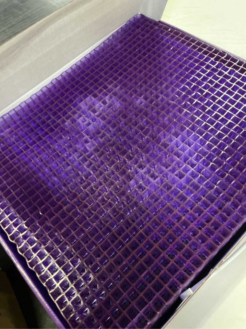 Condition photo showing As Is for Purple Double Seat Cushion 18  x 16   Pressure Reducing GelFlex Grid  Ideal for Soft or Hard Seats