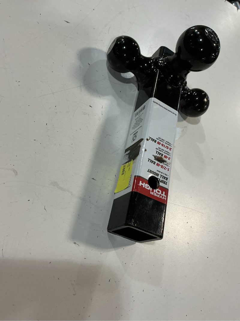 Condition photo showing Good Condition for hyper tough trailer hitch steel tri-ball mount, class iii/iv towing, black, automotive accessories, unit weight 10 lbs