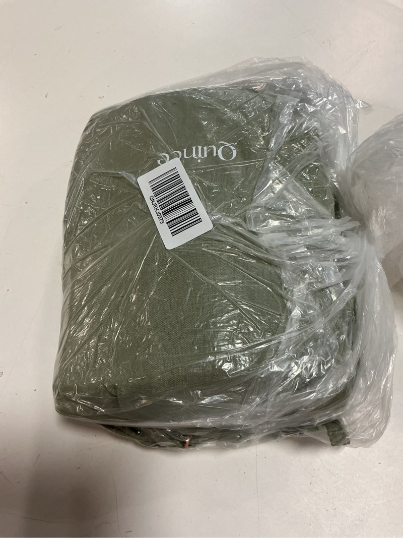 Condition photo showing New/Like New for european linen fitted sheet set, king, willowleaf