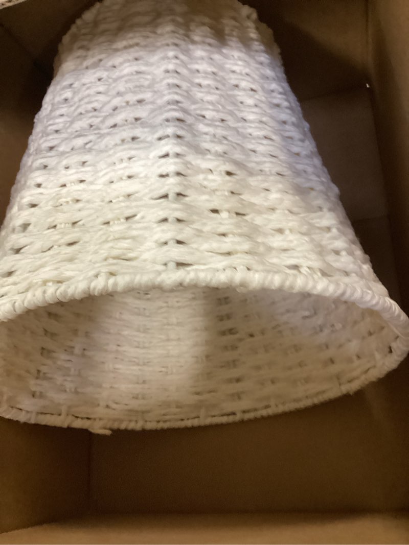 Condition photo showing Good Condition for Zuvo Round Wicker Waste Basket Paper Bin - Wicker Trash Basket - Woven Trash Can Rubbish Basket for 