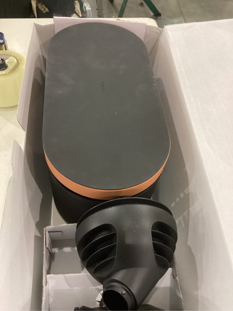 Condition photo showing As Is for Dyson Airwrap i.d.™ Multi-Styler, Allure Winner, Bluetooth Connected, No Heat Damage, 6-in-1 Versatility, Intelligent Hair Styler Complete Diffuse for Curly to Coily Hair - Amber Silk