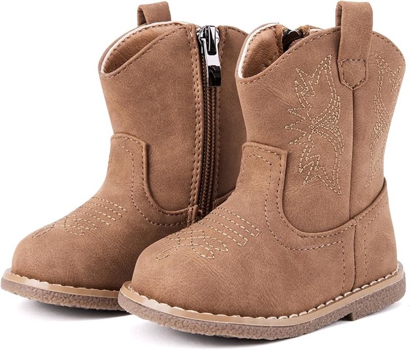 BMCiTYBM Toddler Girls Cowboy Cowgirl Boots Boys Breathable Unisex-Child Mid Calf Western Booties Wa