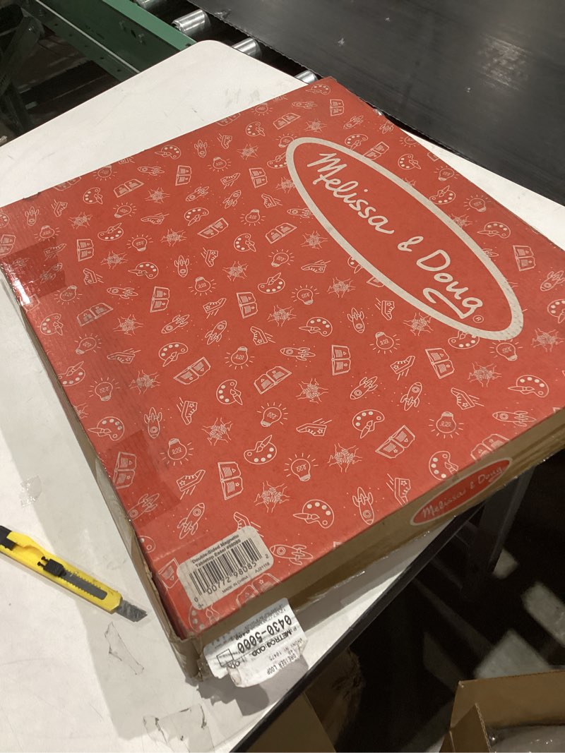 Condition photo showing New/Like New for Melissa & Doug Deluxe Double-Sided Tabletop Easel, Arts & Crafts, 42 Pieces, 17.5” H x 20.75” W x 2.75” L, Great Gift for Girls and Boys 3, 4, 5 Year Olds and Up