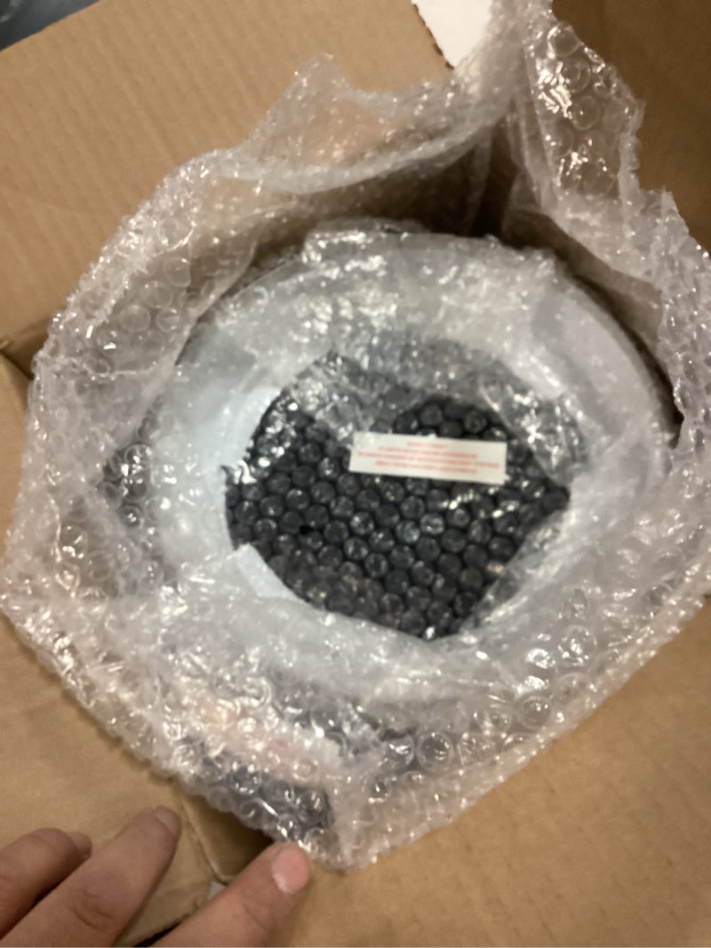 Condition photo showing Good Condition for D'Lifeful Kitchen Compost Bin – 1.3 Gallon Countertop Farmhouse Compost Container with Lid – Odorless Indoor Food Scrap Pail with 6 Charcoal Filters – Eco-Conscious and Easy to Clean - White