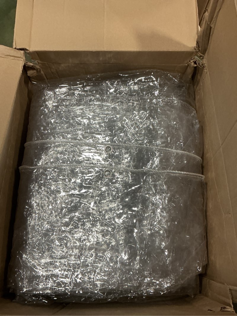 Condition photo showing As Is for Clear PVC Vinyl Tarp Clear Tarp ,2-pack