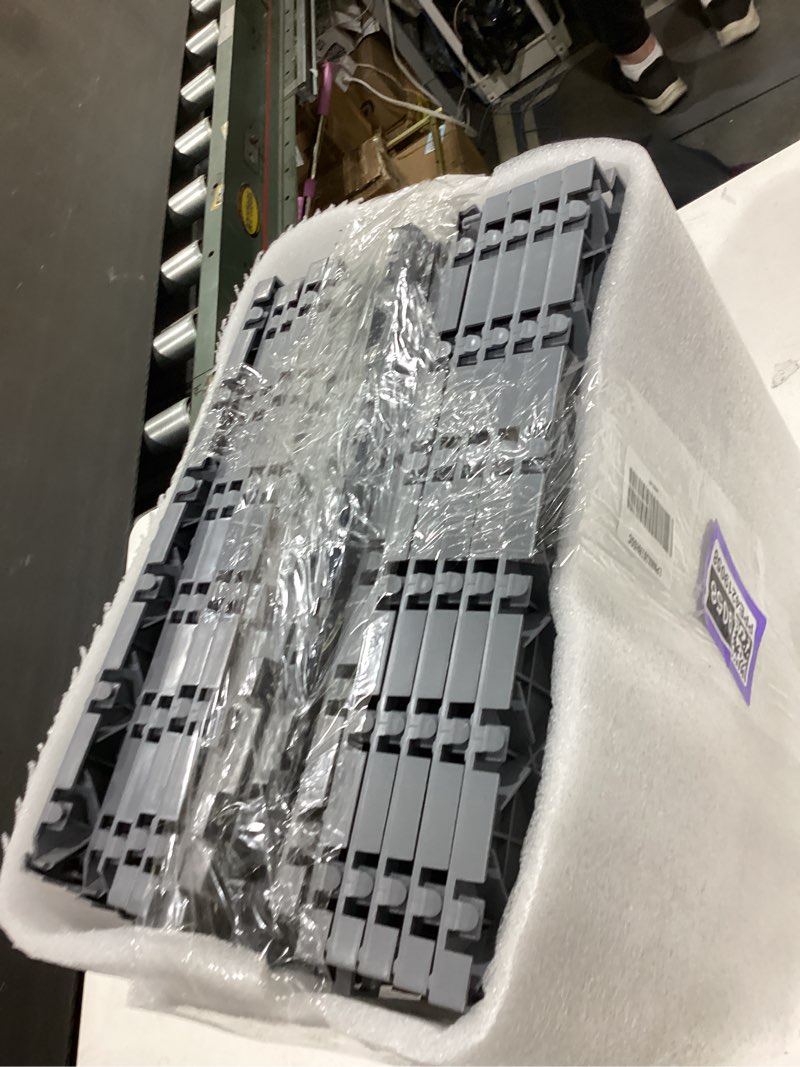 Condition photo showing New/Like New for VEVOR Garage Floor Tiles 12 x 12 x 0.53 inch, Interlocking Design Ease of Installation Double-Sided Texture Non-Slip Sturdiness, for Garages, Basements, Repair Shops, Graphite Gray, 50 Pack 50 Pack Graphite Gray