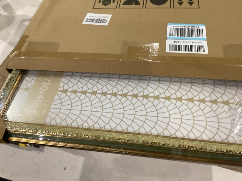 Condition photo showing New/Like New for violabbey 12x18 picture frame green, vintage photo frames ornate without mat for wall hanging green 12x18