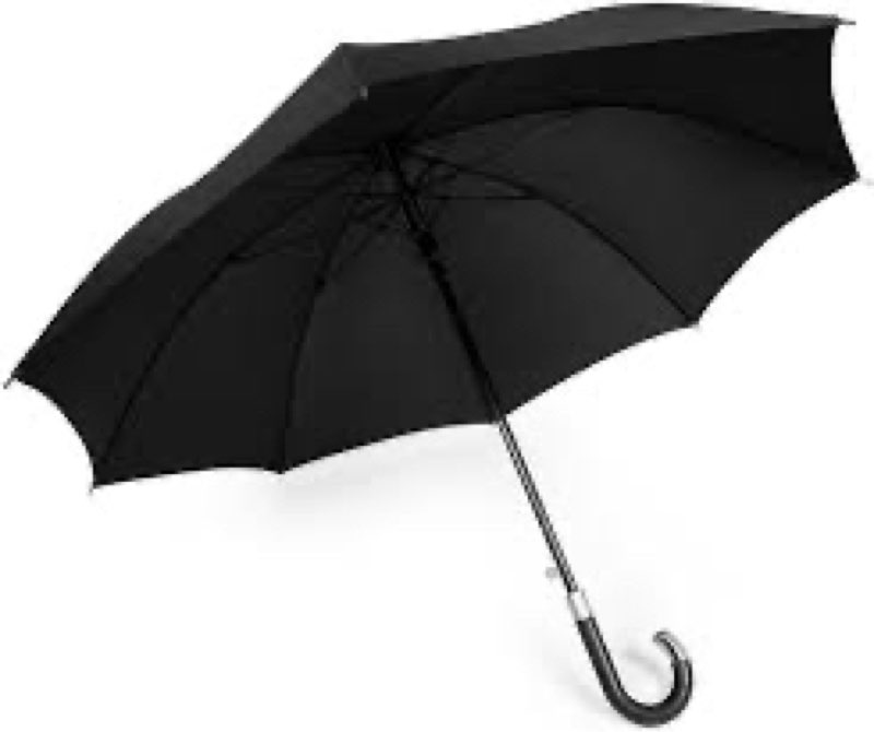 DAVEK ELITE UMBRELLA (Classic Black) - Quality Cane Umbrella with Automatic Open, Strong & Windproof