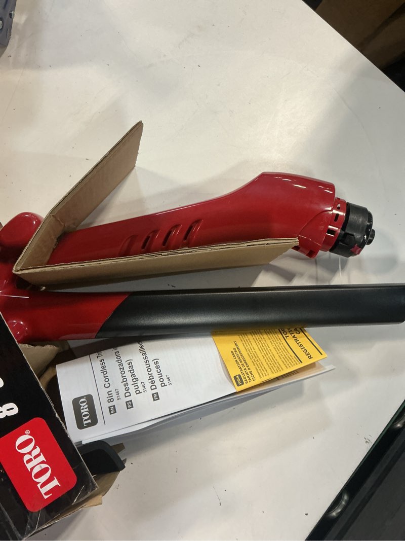 Condition photo showing Good Condition for toro 12-volt max 8-in straight shaft battery string trimmer 3 ah (charger included)