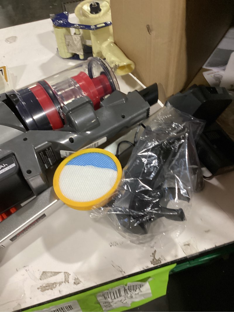 Condition photo showing As Is for Hoover ONEPWR WindTunnel Emerge Cordless Stick Vacuum Cleaner, Lightweight Stick Vac, Powerful and Quiet Cleaning, Self Standing, No Wall Mount Required, Cordless Vacuum Cleaners for Home Use Gray