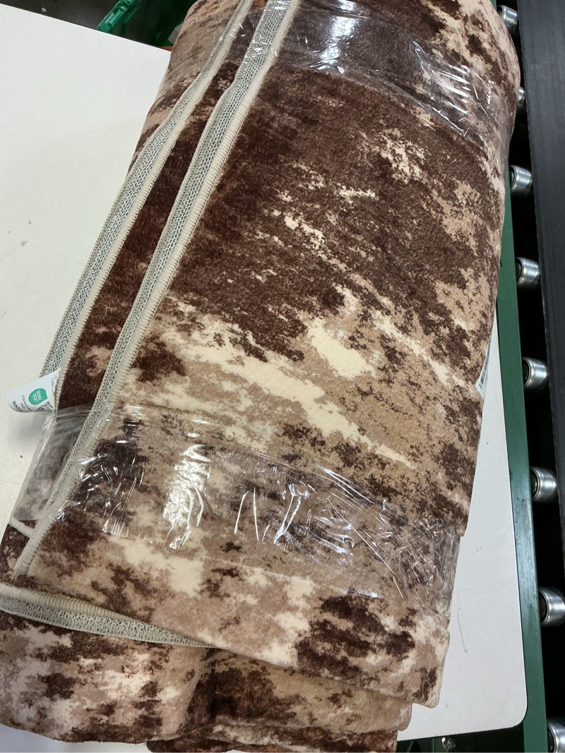 Condition photo showing Good Condition for releany washable area rugs 8'x10' non-slip modern abstract soft for living room entryway bedroom nursery, print pattern, brown tan beige coffee brown/tan 8' x 10' (rectangular)