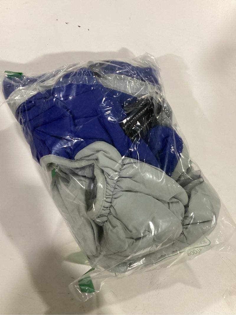 Condition photo showing As Is for Lelepet Dog Coat Warm Dog Winter Coat Waterproof Dogs Jacket with Harness Built in Reflective Pet Fleece Vest Zip-Up Cold Weather Coats for Large Dogs Turtleneck & Windproof Coats Boston Terrier Blue Large Blue