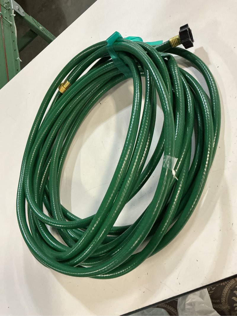 Condition photo showing As Is for flexon 1/2-inch by 50-foot reinforced garden hose fr1250,green 50ft 1/2