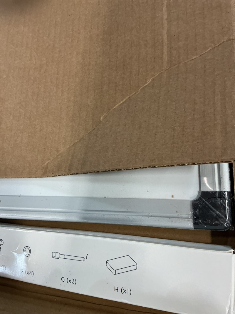 Condition photo showing Good Condition for vusign 36" x 24" magnetic whiteboard for wall, dry erase board with silver aluminum frame, hanging white board for office, home, classroom – includes 1 eraser, 2 multicolor markers & 4 magnets 36'' x 24''