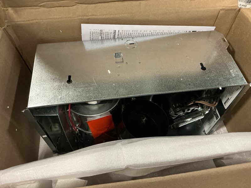 Condition photo showing Good Condition for broan-nutone bathroom exhaust fan with heater quiet 1.5 sones, 80 cfm and 3-level cct lighting, powerful ventilation and warm comfort for any bathroom 80 cfm led light fan and heater