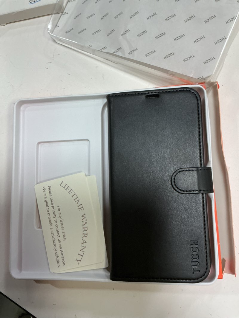 Condition photo showing Good Condition for TUCCH Wallet Case for iPhone 17 Pro Max (6.9") 2025, RFID Blocking 4 Card Holders | Kickstand | Shockproof TPU Shell | PU Leather | Magnetic Closure | Protective Flip Folio Cover | Black