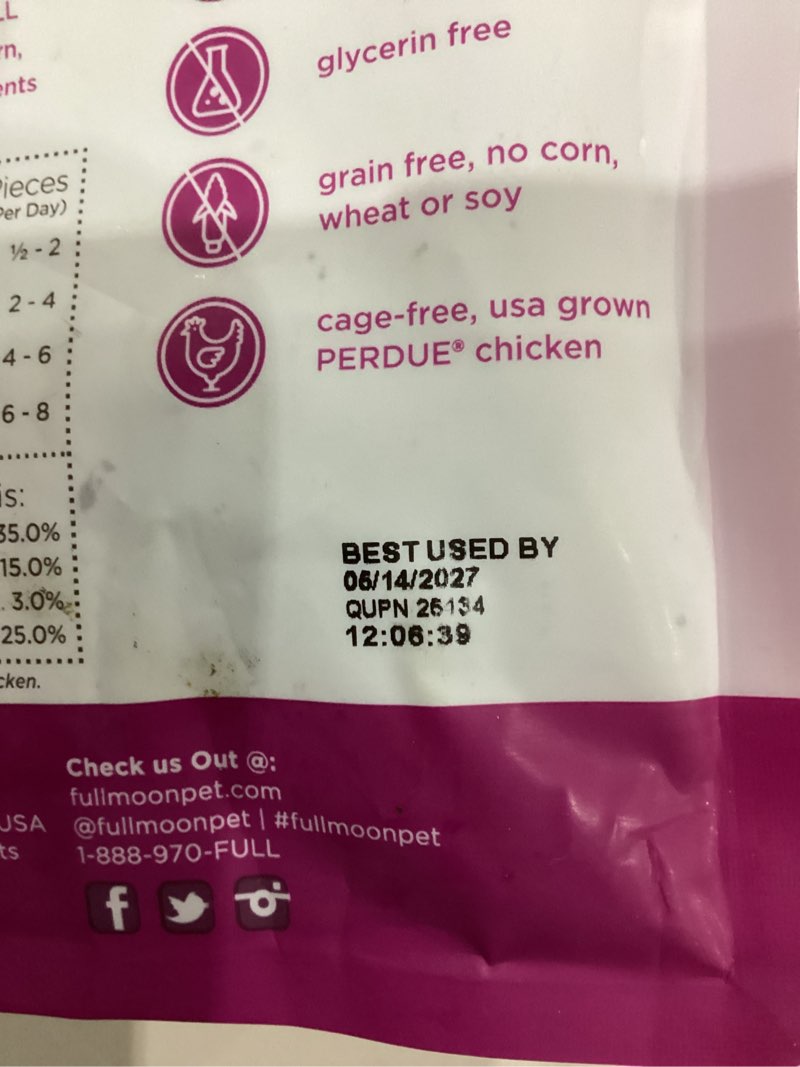 Condition photo showing New/Like New for Full Moon Chicken Nuggets Healthy All Natural Dog Treats Human Grade Made in USA 12 oz Chicken Nugget 12 Ounce (Pack of 1)