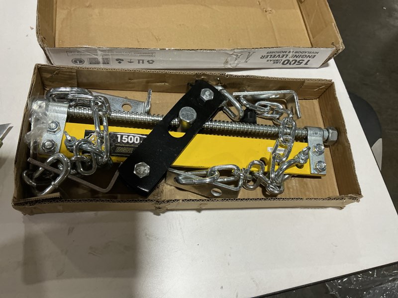 Condition photo showing Good Condition for YELLOW JACKET Engine Load Leveler 1500lbs Steel Engine Hoist Shop Crane Accessory with Adjustable Handle