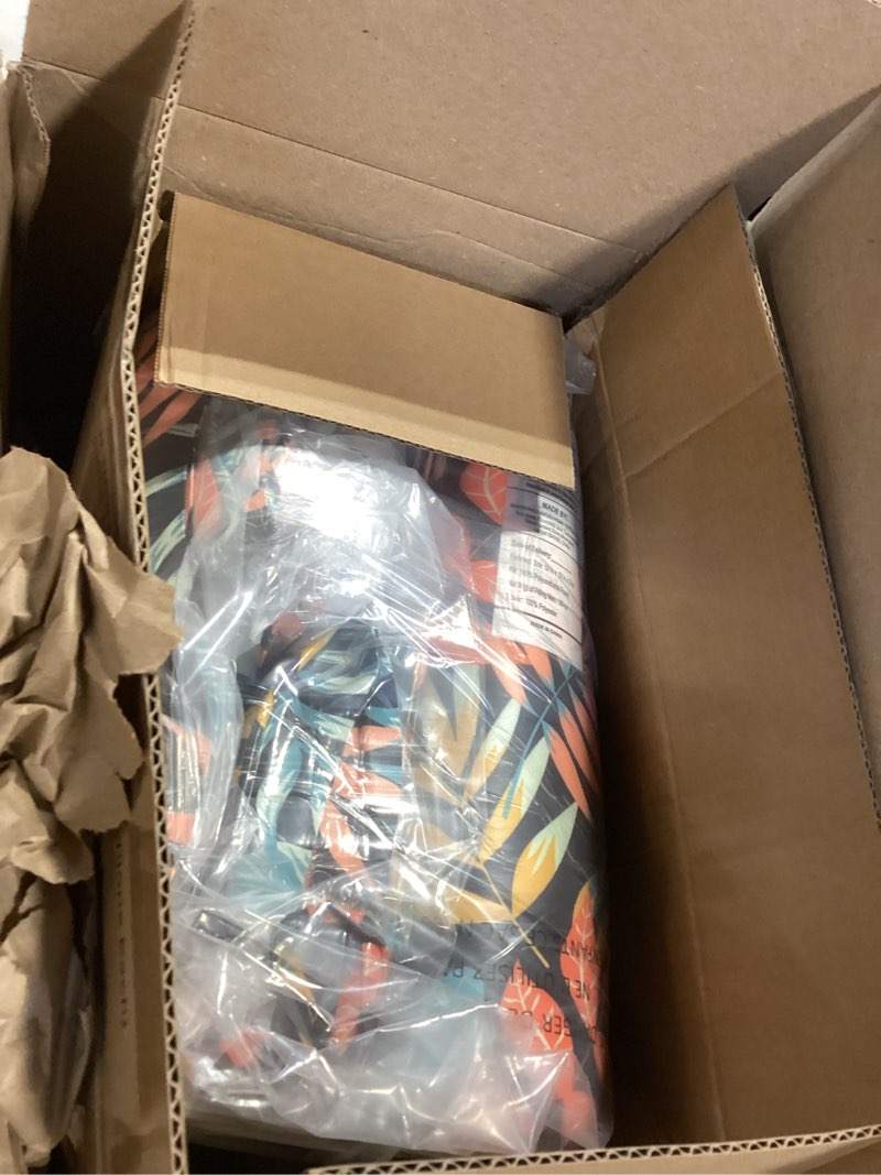 Condition photo showing Good Condition for unikome outdoor chair cushions set of 4, water resistant patio seat cushions with ties for outdoor furniture, high-density foam, uv & fade resistant, piped edge – 19" x 19" x 3", colorful leaves 19" w x 19" d x 3" h 10 colorful leaves 4
