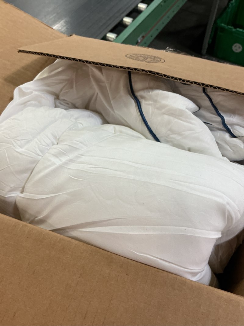 Condition photo showing Good Condition for queen rose mattress topper twin size, pillow top extra thick mattress pad, soft baffle box overfilled down alternative for back pain, 4 corner straps, white