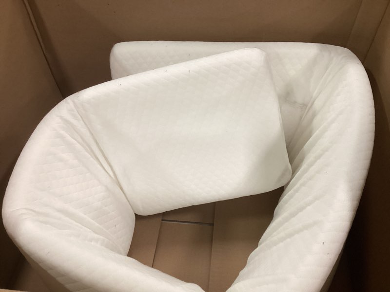 Condition photo showing As Is for Homemate King Size?76"x10"x6"? Bed Wedge Pillow for Headboard - Bed Gap Filler(0-8") - Triangle Bloster Pillow Wedge - White White King