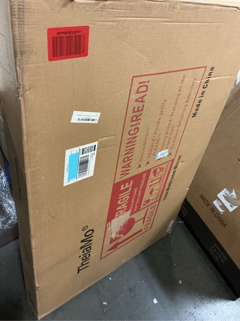 Condition photo showing Good Condition for 36"x24" Oval LED Bathroom Mirror with Lights, Black Anti Fog Lighted Vanity Mirror Wall Mounted, Stepless Dimmable LED Oval Mirror, Memory, ShatterProof, Front/Backlit, Horizontal/Vertical