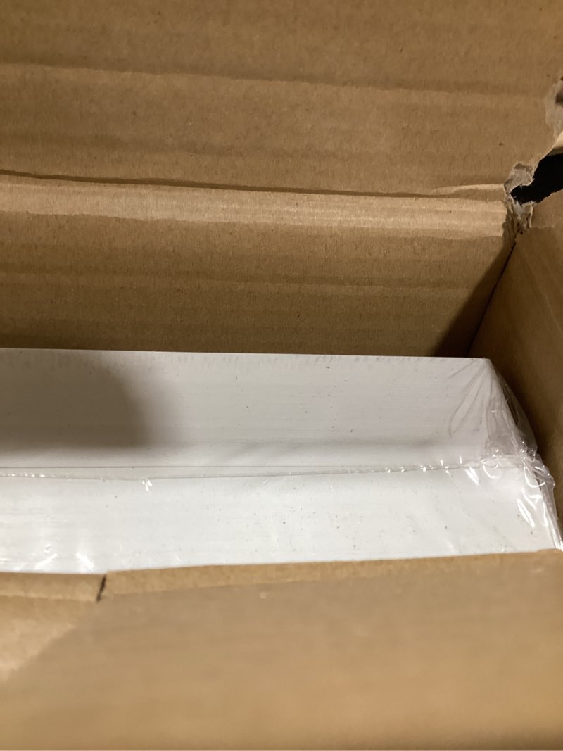Condition photo showing New/Like New for dreamland 24 inch long floating shelves in white,6.7 inch deep floating shelf for wall,large display & storage shelf, wall shelf for bathroom bedroom living room kitchen office?set of 2 white 24"w x 6.7"d, set of 2