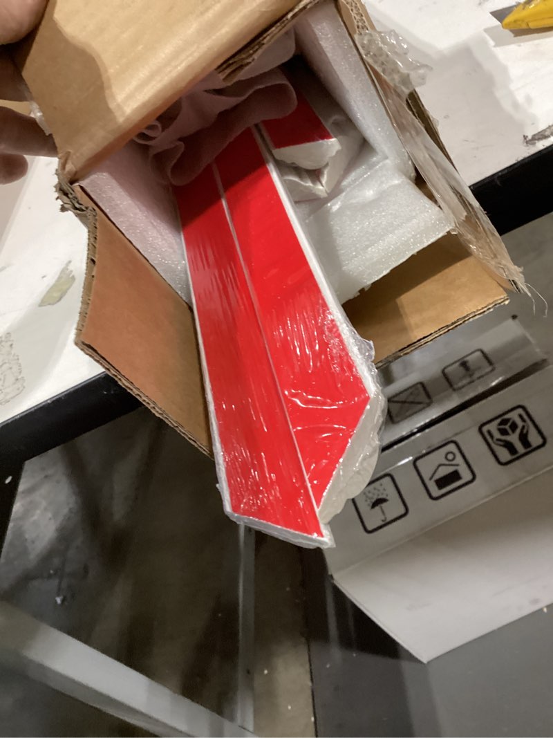 Condition photo showing Good Condition for upick wall molding kit, pre-cut peel and stick paintable wainscoting panels, decorative trim for accent walls (23"x56", 6-frame set) 23"w x 56"h + 48"w x 56"h white