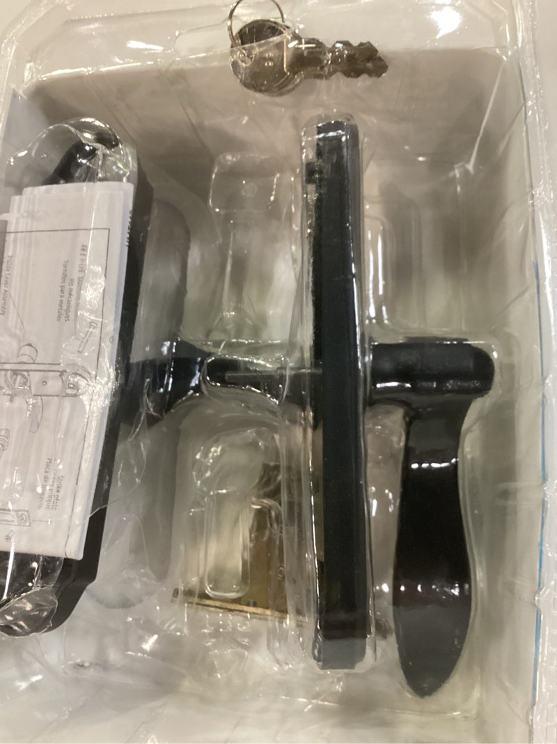 Condition photo showing Good Condition for wright products serenade mortise keyed lever mount latch with deadbolt fo wood core storm doors, matte black