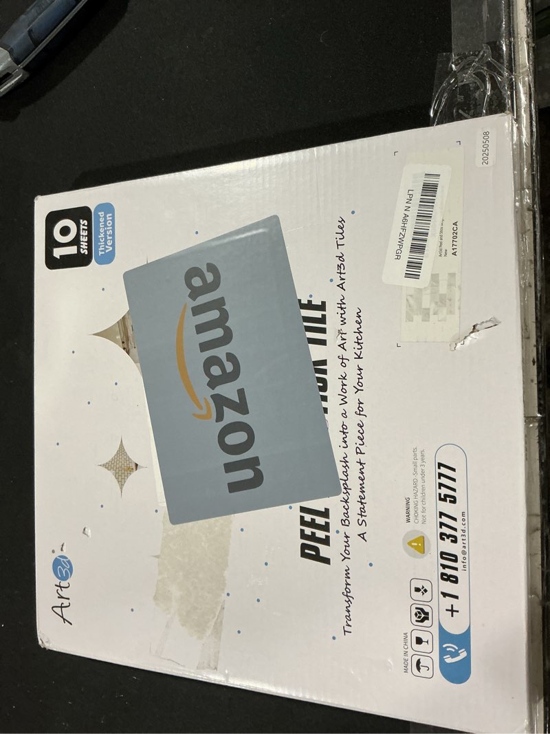 Condition photo showing New/Like New for Art3d Peel and Stick Beige & White Wall Tiles – 12"x12" Thickened Design Backsplash, Self-Adhesive T