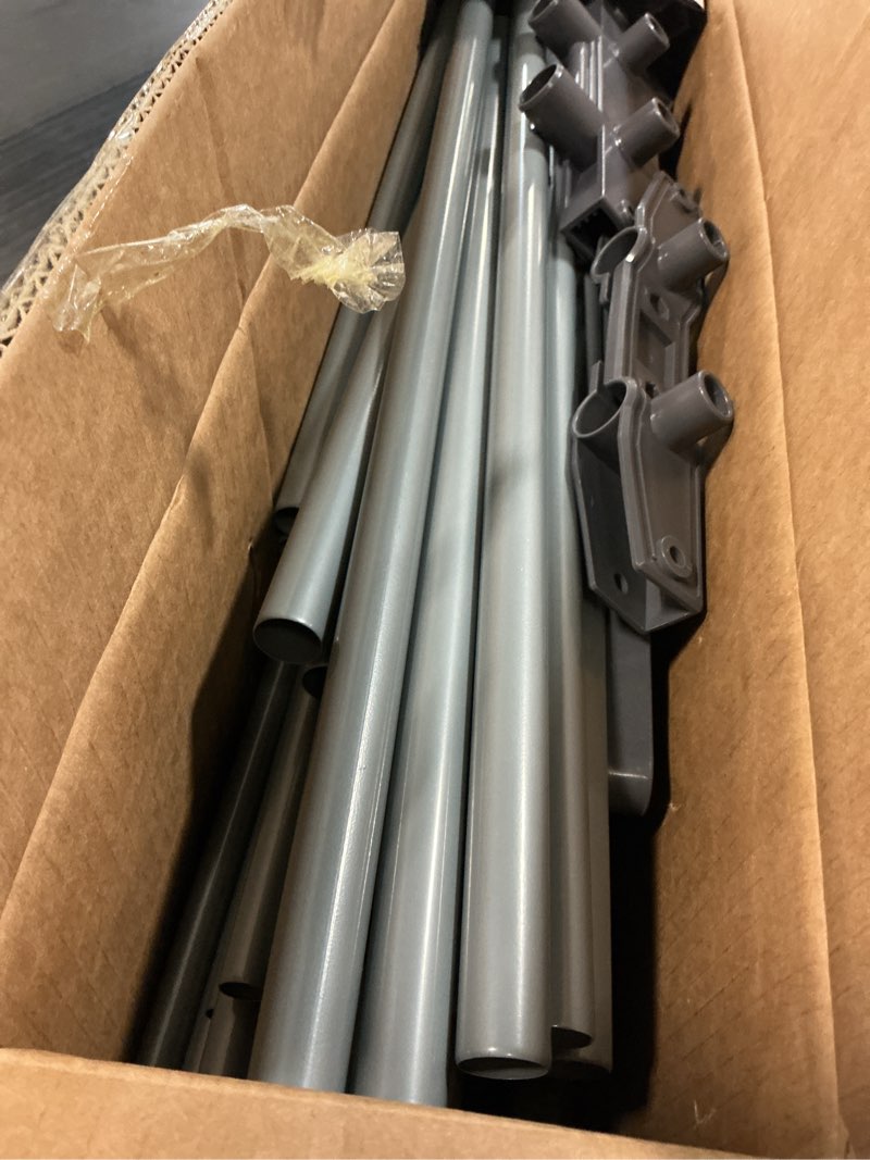 Condition photo showing Good Condition for HOMIDEC Clothes Drying Rack, Oversized 4-Tier(67.7" High) Foldable Stainless Steel Drying Rack Clothing, Movable Drying Rack with 4 castors, 24 Drying Poles and 14 Hooks for Bed Linen, Clothing, Grey Gray