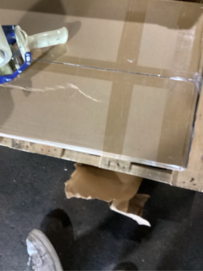 Condition photo showing Good Condition for fanyushow display cabinet with glass door and led light, 4-tier tempered glass display shelf, glass curio cabinet collection display case, display case cabinet, white 64.7" h x 16.7" l x 14.37" w white 1 door 4-shelf with led