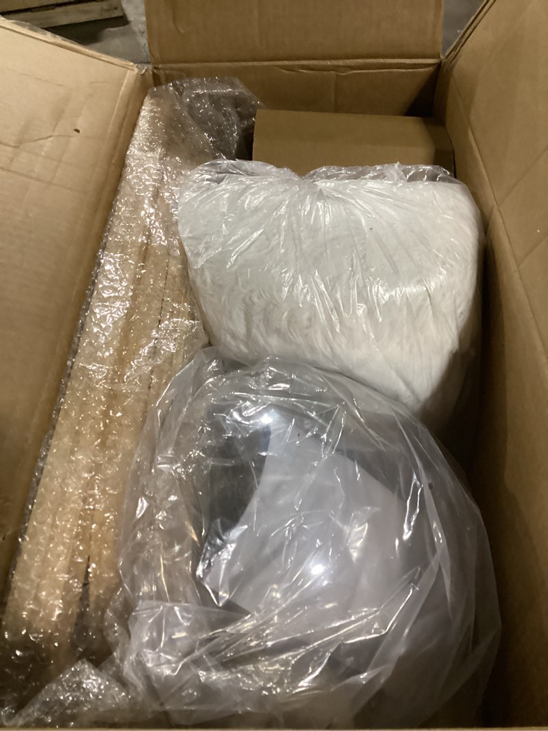 Condition photo showing Good Condition for HITTITE Solid Wood Cat Tree Tower with Scratching Post, 53 Inches Tall Cat Towers with Scratching Board and Scratcher Ball, Modern Cat Tower with Space Capsule and Removable Top Bed for Indoor Cats White 53in