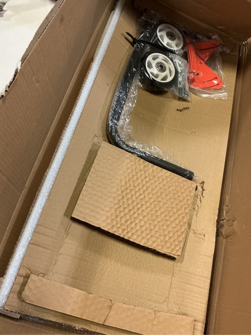 Condition photo showing Good Condition for walensee 30" wide metal snow shovel with wheels, heavy duty manual push plow & ice scraper for driveway. back saver snow removal tool for car, seniors,truck, sidewalk.