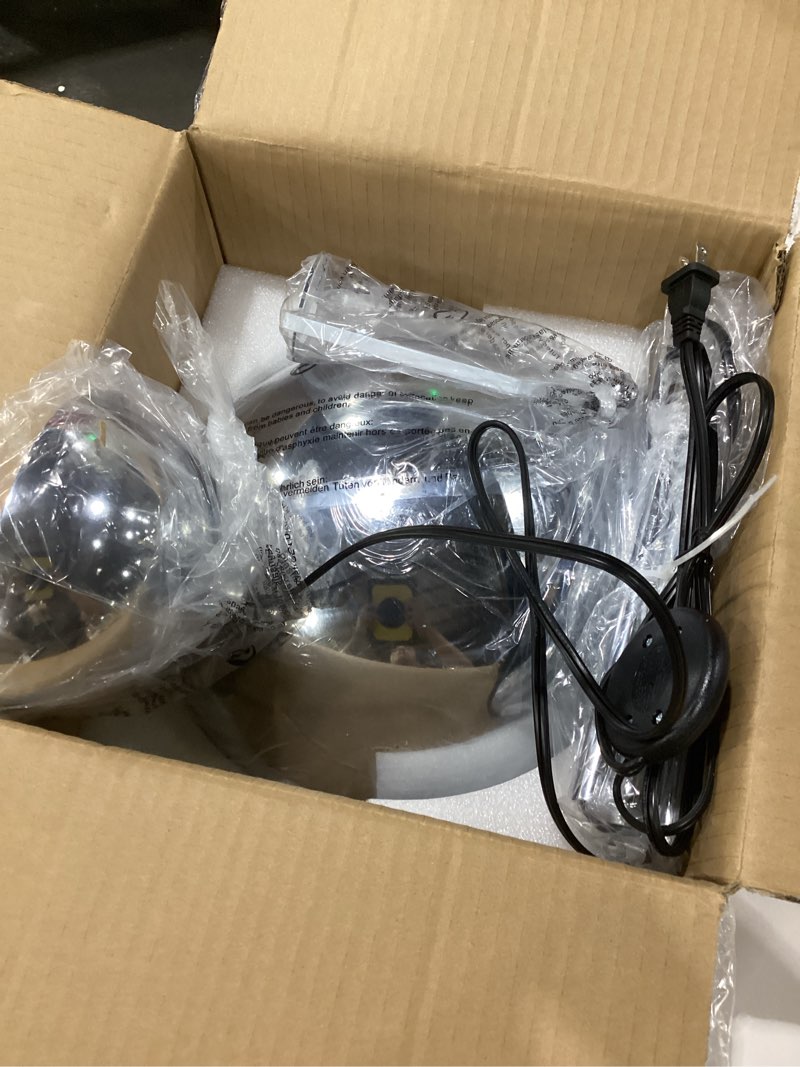 Condition photo showing As Is for cosylux modern floor lamp for living room, industrial tall standing lamp for bedroom, metal shade reflecting light reading floor lamp for office, nursery room, corner(chrome)