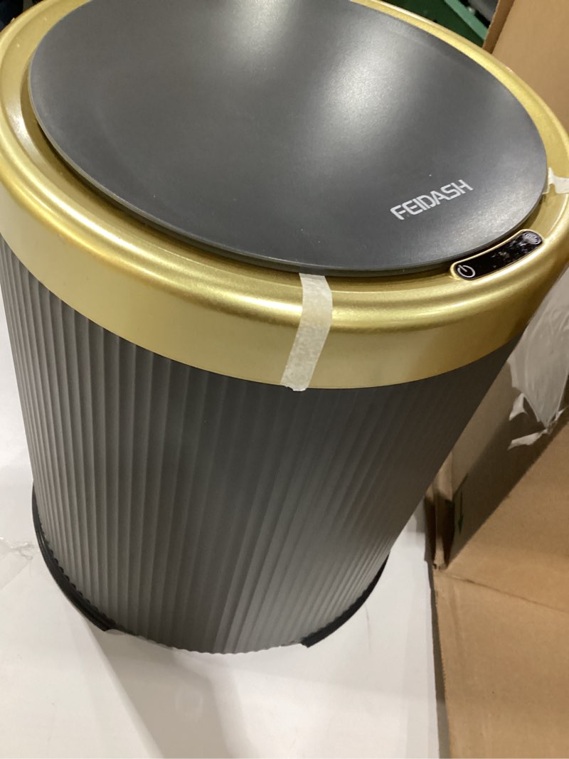 onlcuk Smart Bathroom Trash Can Garbage Can with Lid, 2.8 Gallon Motion Sensor Trash Bin for Bathroo